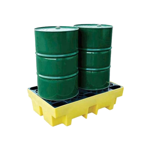 230L 2 Drum Spill Bund Pallet - Spill Deck - 1220 x 820 x 330mm