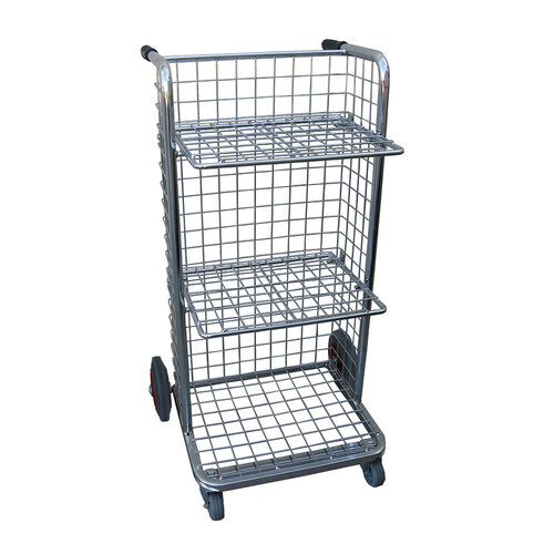 120kg Rated Upright File Trolley - 3 Tier